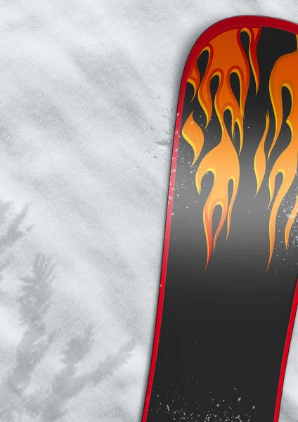 Snowboard na neve — Fotografia de Stock
