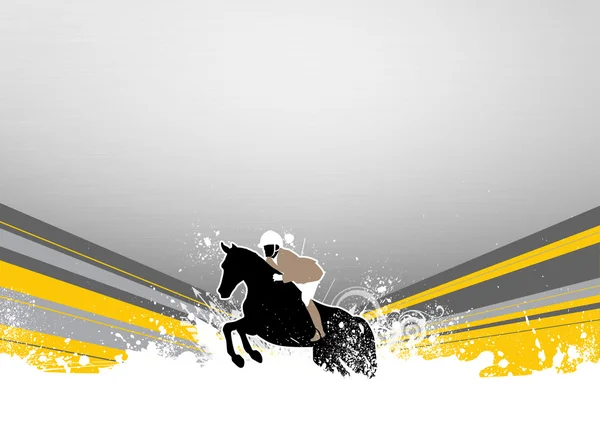Springen paard — Stockfoto