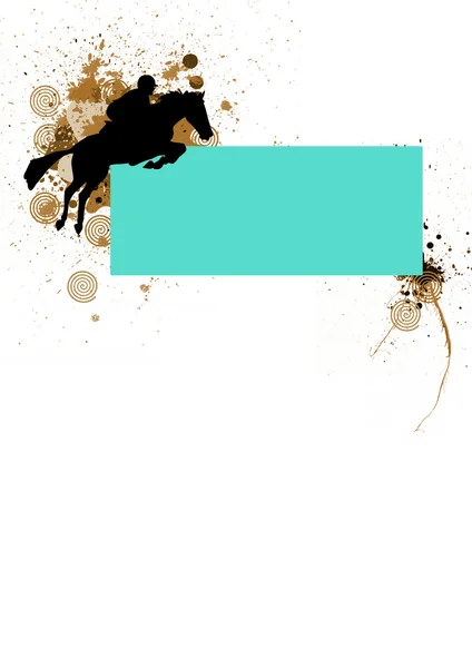 Jumping horse background — Stock Photo, Image