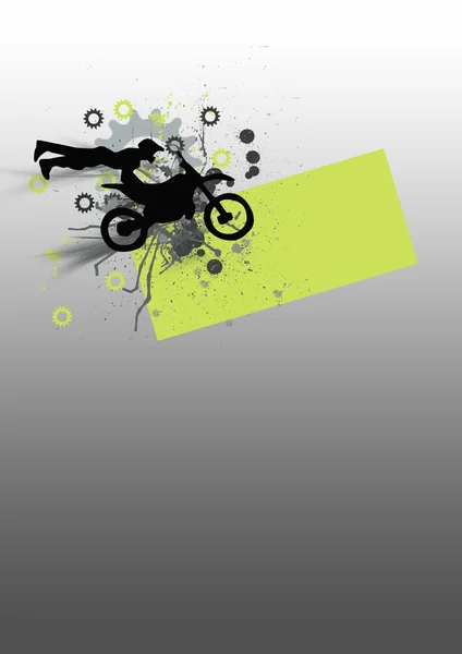 Motocross saltando — Foto de Stock