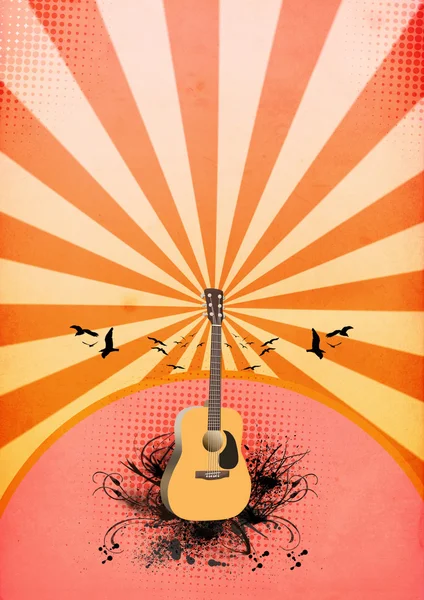 Guitar concert background — Stock Photo, Image