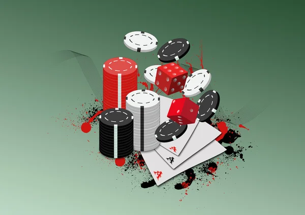 Poker kort och marker — Stockfoto