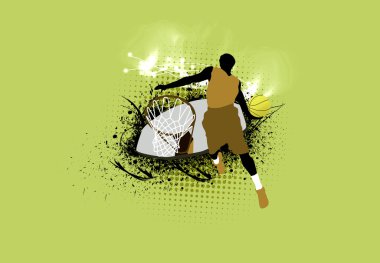 Basketbol arka plan atlamak