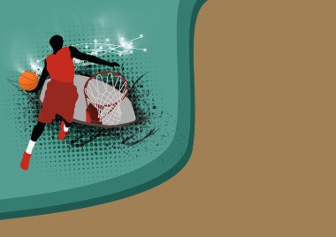 Basketbol arka plan atlamak