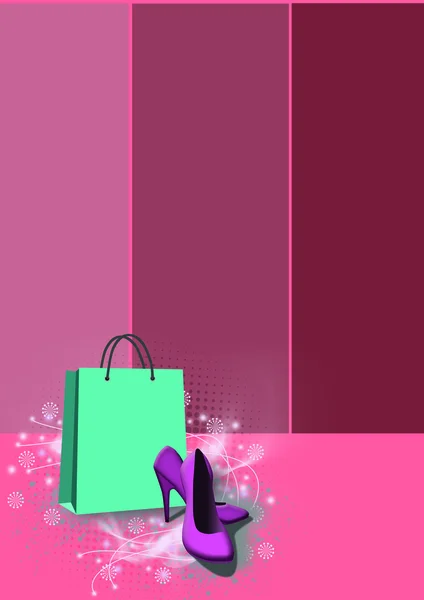 Fondo de compras de zapatos — Foto de Stock