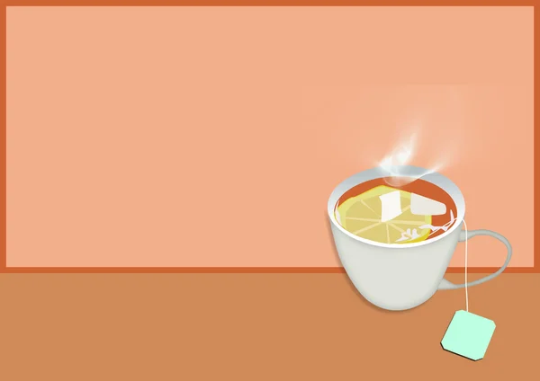 Cup of tea background w — Stock Photo, Image