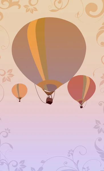 Hete lucht ballon achtergrond — Stockfoto