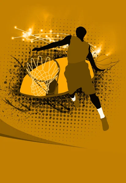 Basketball jump background — Stock Photo, Image