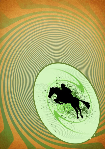 Jumping horse background — Stock Photo, Image