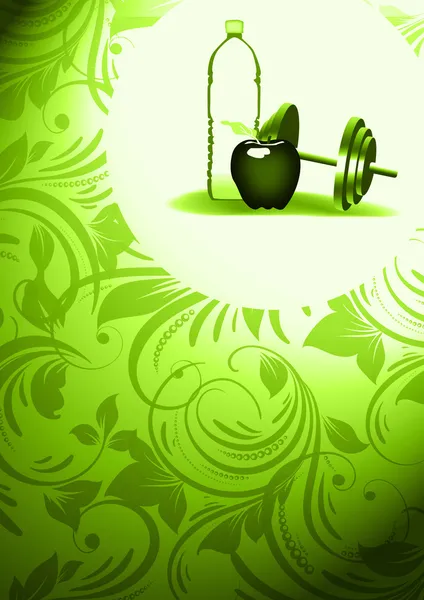 Pomme et eau fitness — Photo