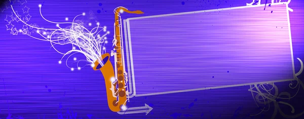 Latar belakang musik Saxophone — Stok Foto