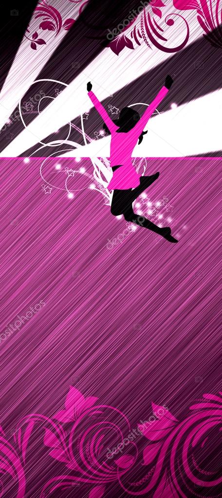 Abstract color cheerleader poster backgrond with space