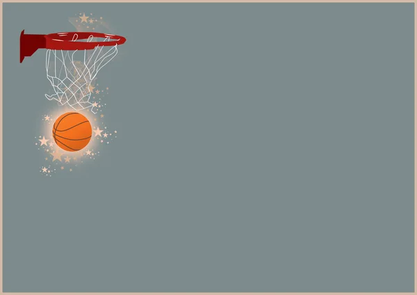 Basketbal ring en bal — Stockfoto