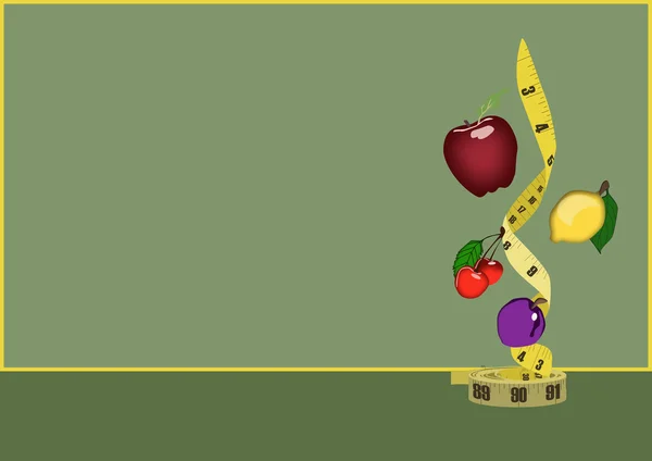 Frutta e misurazione — Foto Stock