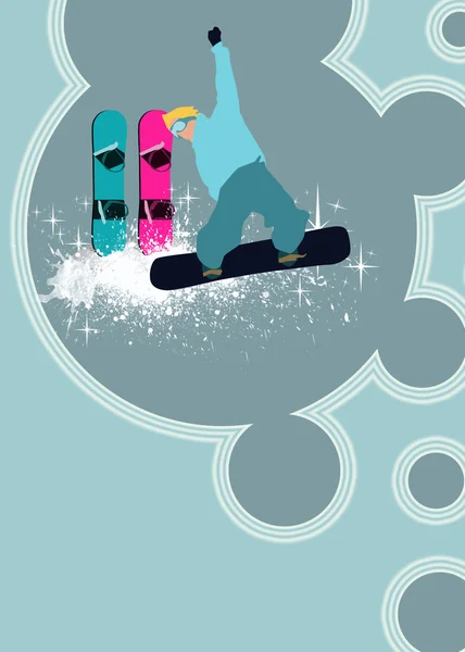Snowboard pozadí — Stock fotografie