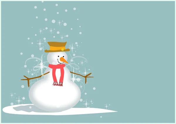 Frohe Weihnachten Schneemann Hintergrund — Stockfoto