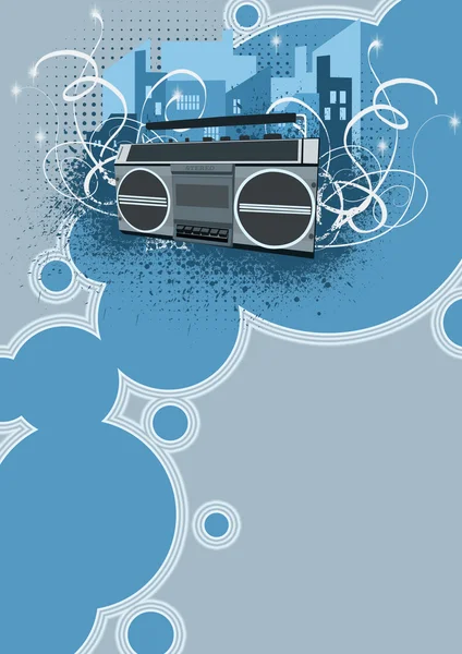 Ghetto blaster fundo — Fotografia de Stock