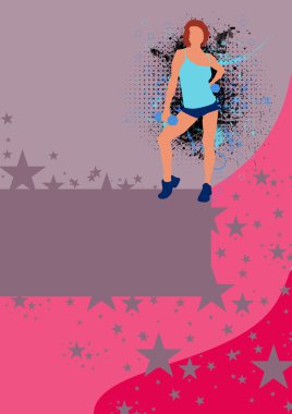 Fitness kız arka plan