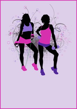 Fitness kız arka plan