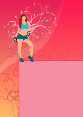 Fitness kız arka plan