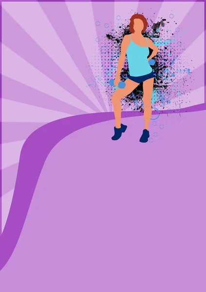 Fitness girl background — Stock Photo, Image
