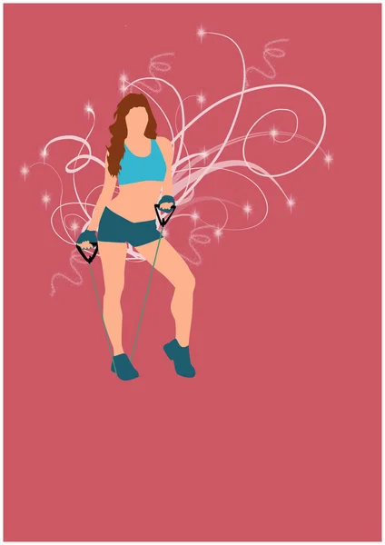 Fitness Mädchen Hintergrund — Stockfoto