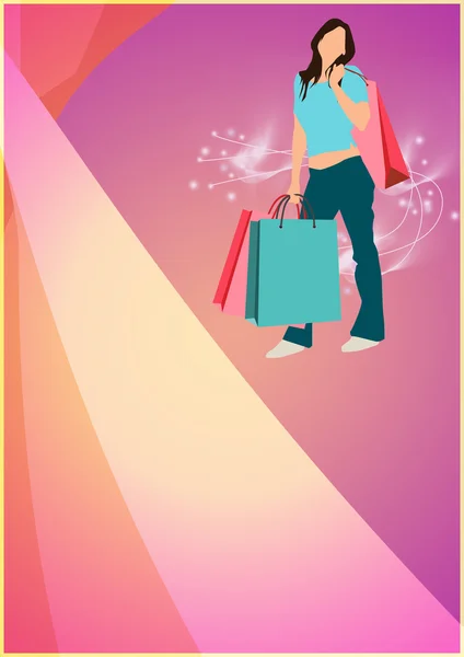 Shopping background — Stock Photo, Image