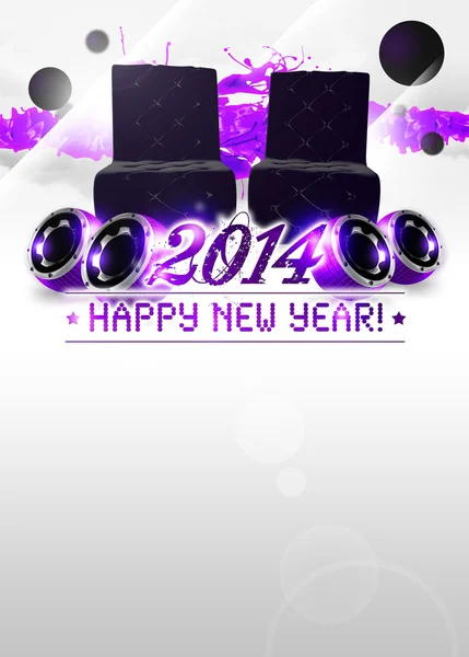 2014 happy new year party background — Stock Photo, Image