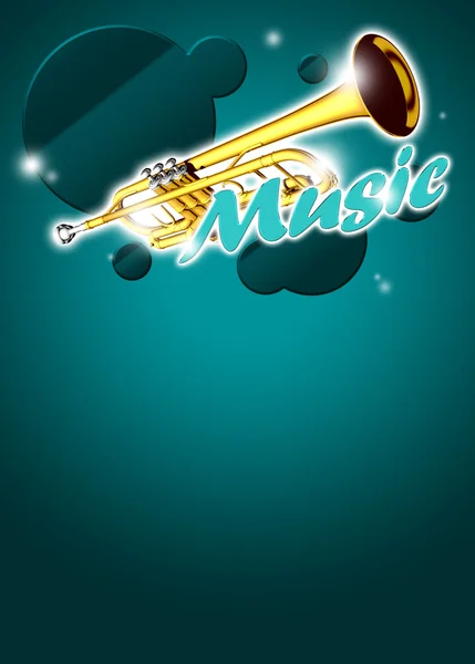 Trumpet musik bakgrund — Stockfoto