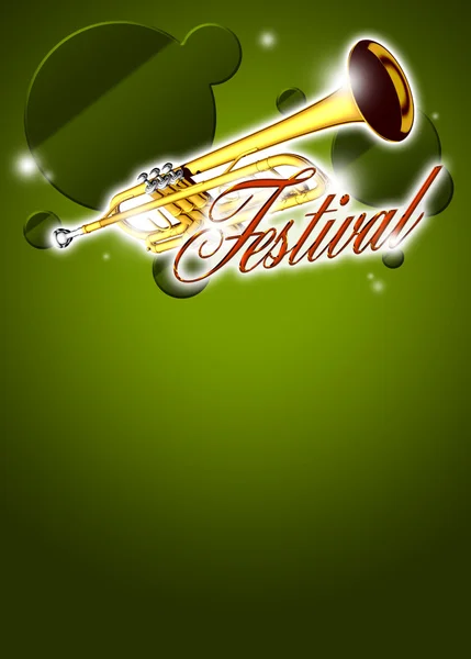 Trumpet music background — Stock Photo, Image