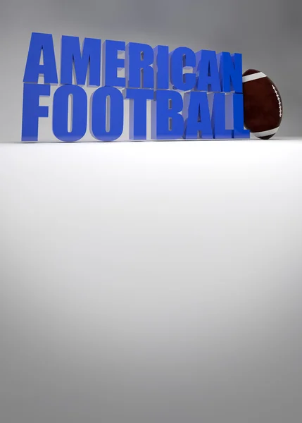 Futebol americano texto 3D — Fotografia de Stock
