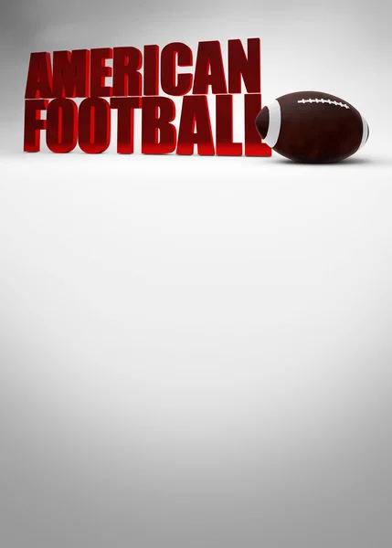 Football americano testo 3D — Foto Stock