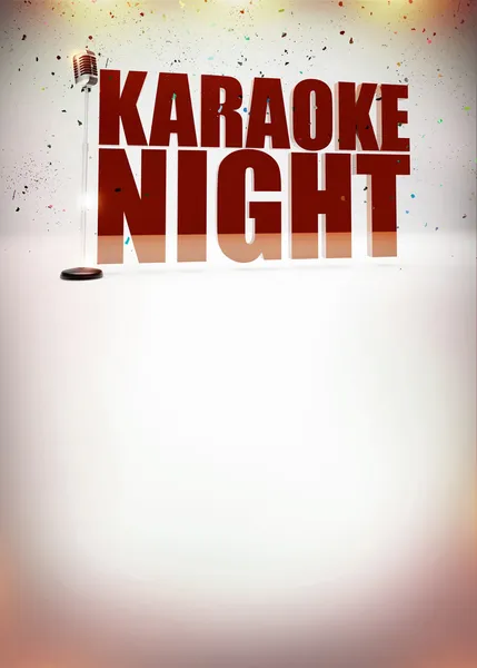 Karaoke müzik poster — Stok fotoğraf