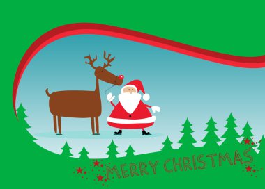 Noel Baba ve rudolph Noel arka plan