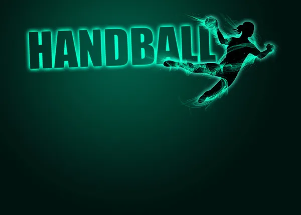 Woman handball background — Stock fotografie