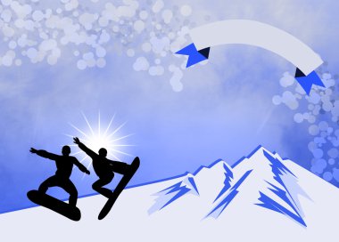 snowboard arka plan