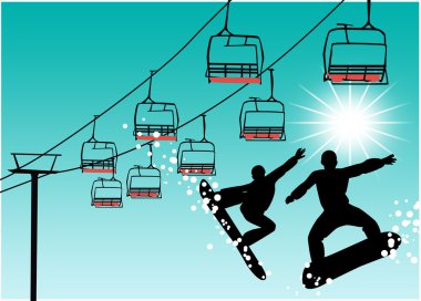 snowboard arka plan