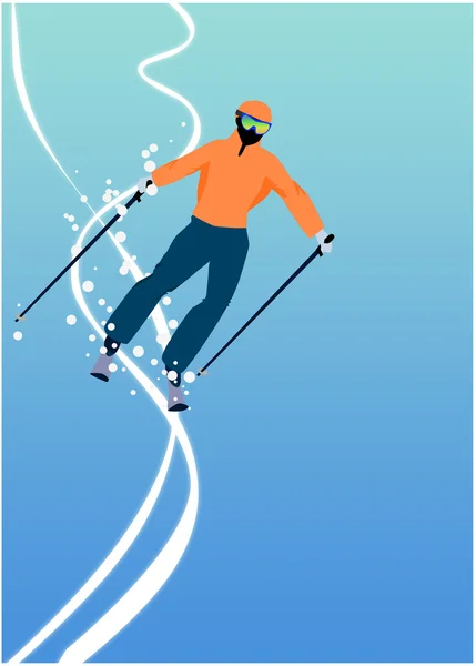 Skiing background — Stock Photo, Image