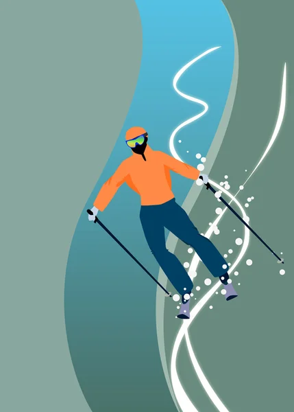 滑雪的背景 — 图库照片