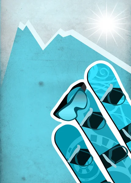 Snowboard bakgrund — Stockfoto
