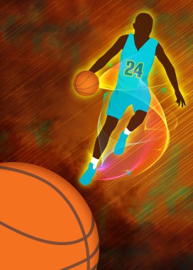 Basketball background clipart