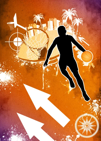 Basketball background — Stock Photo, Image