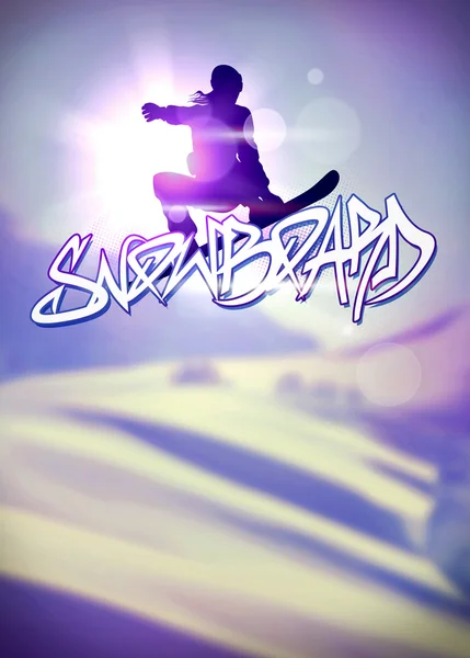 Snowboard background — Stock Photo, Image