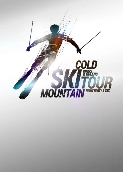 Skiing background — Stock Photo, Image