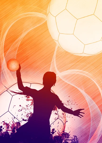 Handball girl background — Stock Photo, Image