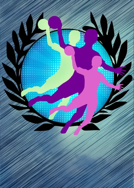 Handball girl background — Stock Photo, Image