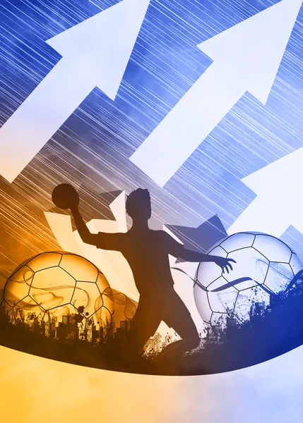 Handball man background — Stock Photo, Image