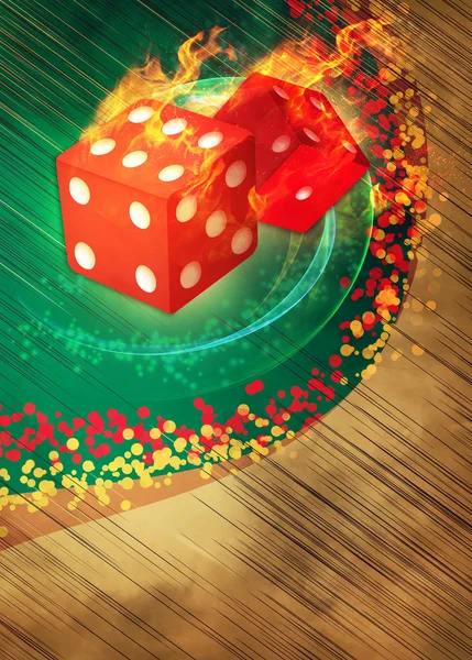 Tärningar och casino — Stockfoto