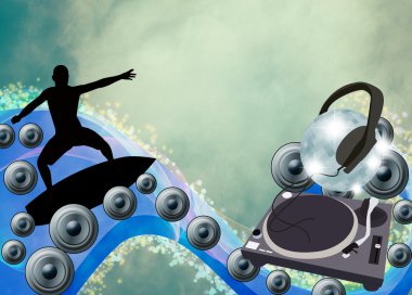 Surf ve müzik arka plan