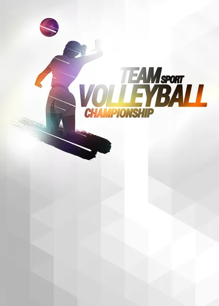 Volleyball flat polygon background — Stock Photo, Image